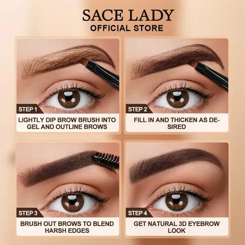 Gel De Cejas Sace Lady 3d Duradero 24h, Resistente Al Agua