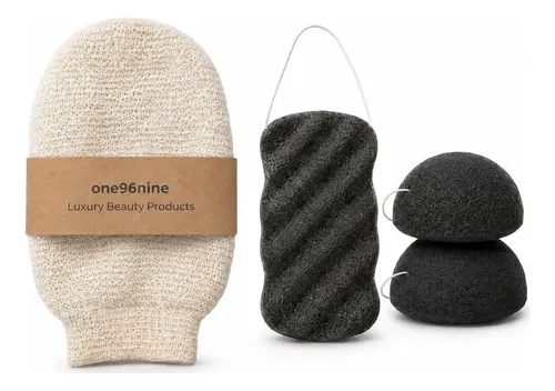 Conjunto Exfoliante Konjac Y Guante De Cáñamo Coreano