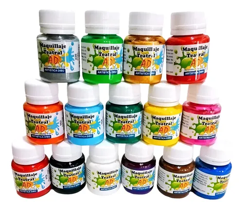 Maquillaje Teatral Ad Body Paint Pintura Rostro X 5 Unidades