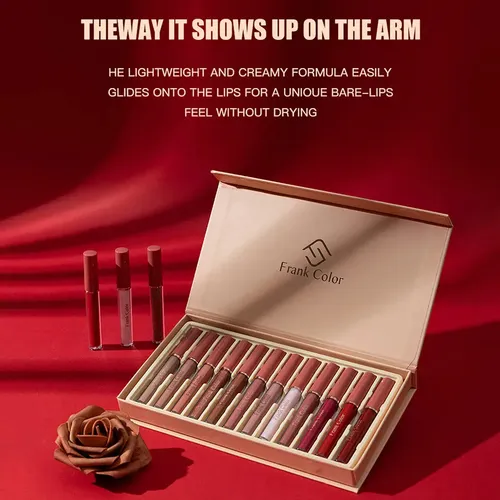Set De 12 Lápices Labiales Líquidos Para Niñas Y Mujeres L