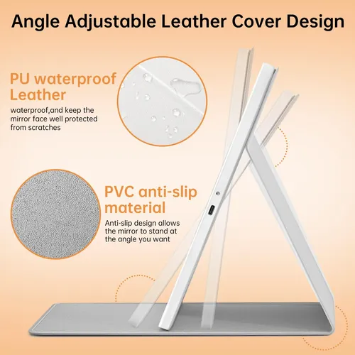 Espejo Maquillaje Funtouch Luz Led Recargable 9×7” Blanco