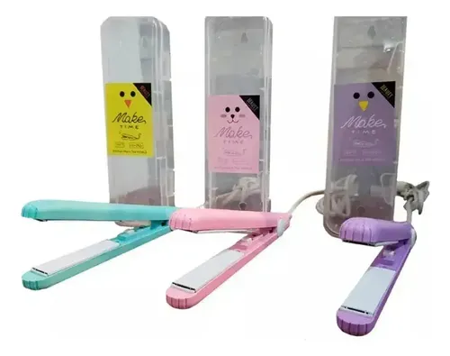 Beauty Mini Plancha Flequillo Viajera Colores Portatil Pelo