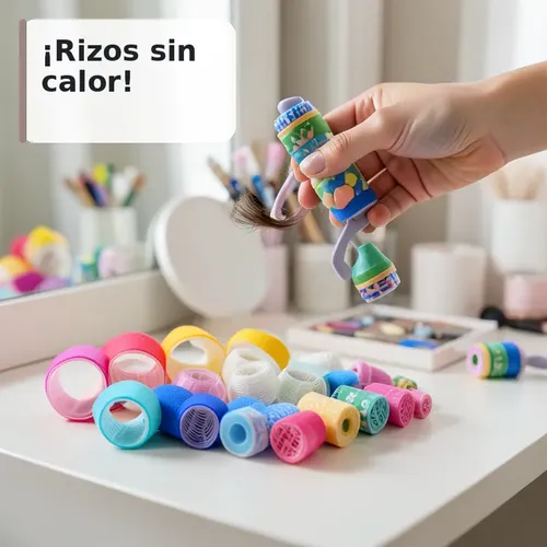 Set De Rulos Para Cabello Con Pinzas, Diy Ondulados