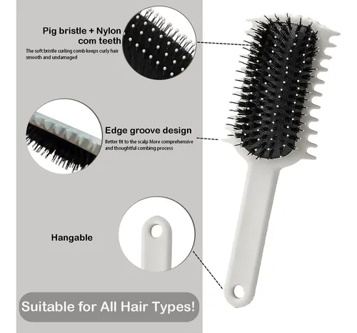 Cepillo Para Cabello Rizado Uhaclws, Volumen, Rizo, Reduce L