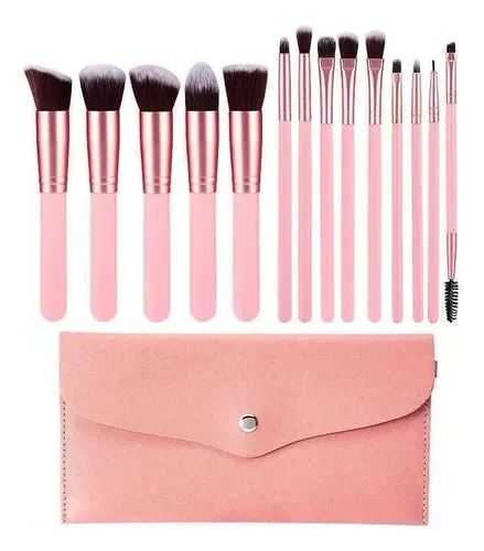 Juego De Brochas De Maquillaje De Cerdas Suaves Con Mango