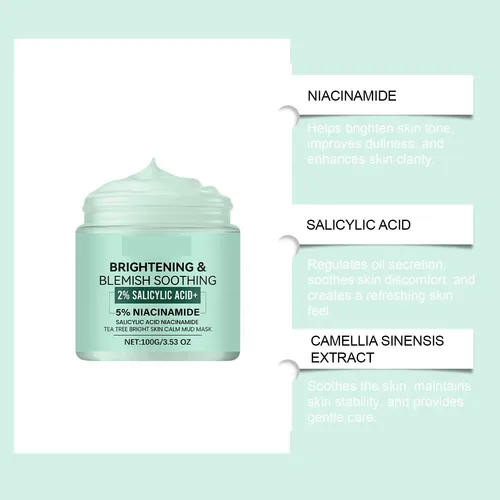 Mascarilla De Barro Árbol De Té Limpieza Purificante Piel