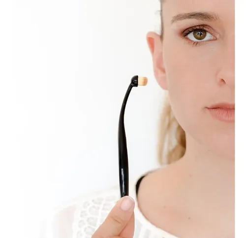 Pincel Maquillaje Jessamy Labios Ojos Corrector Oval P7809 Negro Incluye Estuche