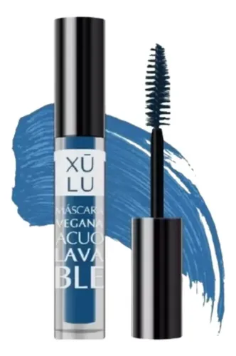 Máscara Pestañas Vegana Acuolavable Azul Xúlu Cosméticos