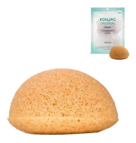 Konjac Esponja Facial Fina Arcilla Amarilla Francesa Natural