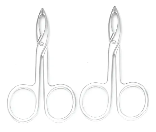 Pinzas De Cejas Motanar 2 Piezas Acero Inoxidable Plata