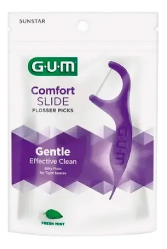 Flosser Dental Gum Con Aplicador Ultra Deslizante Sabor Ment