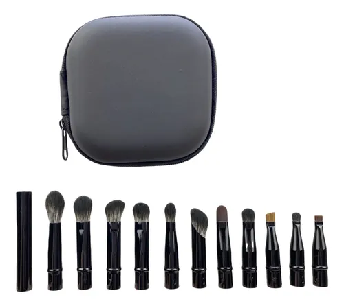Set De 11 Minipinceles De Maquillaje Combinados