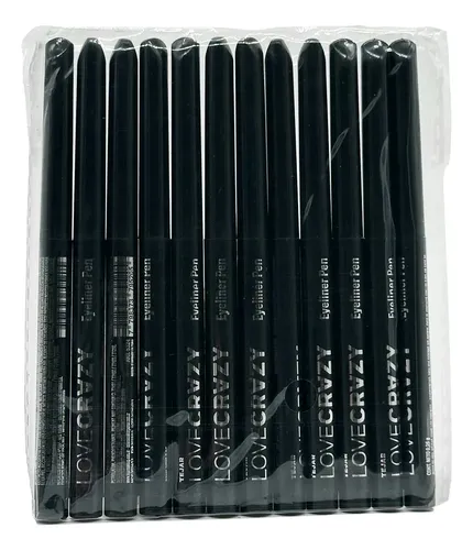 Lapiz Delineador De Ojos Retráctil love crazy Waterproof Color Negro