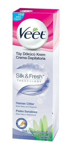 Veet Crema Depilat Corporal 100ml Silk&fresh Piel Sensible