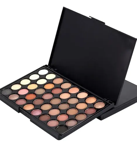 Paleta De Sombras De Ojos De 40 Colores, Libro De Plástico E