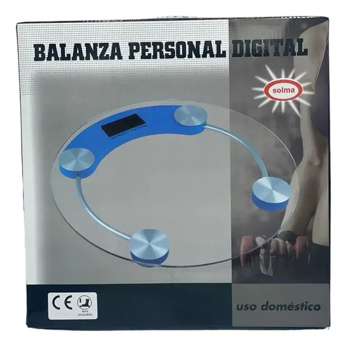 Balanza Digital Solma Composición Corporal Blanca Vidrio Templado 150kg