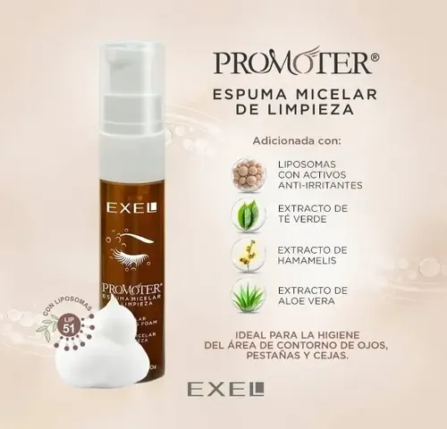 Promoter Espuma Micelar De Limpieza Exel X 50 Ml.