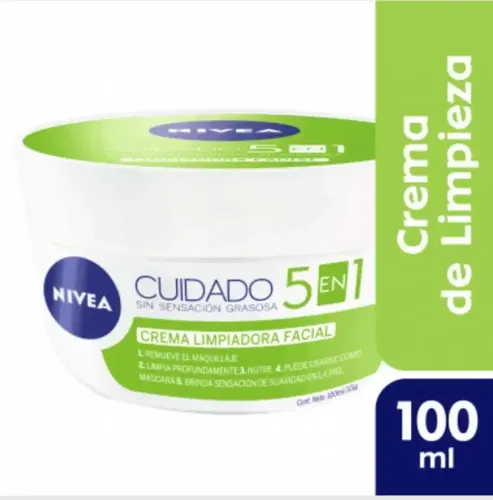 Nivea Cuidado 5 En 1 Crema Facial De Limpieza 100ml Momento de aplicación Día/Noche Tipo de piel Todo tipo de piel