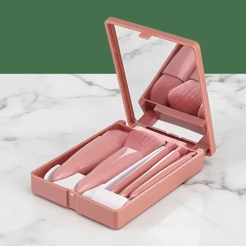 Set Compacto De Brochas De Maquillaje De Viaje Para Una Fáci