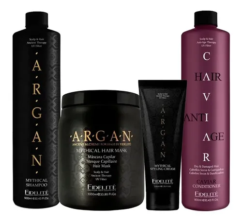Kit Fidelite Argan Shampoo Acond Mascara Y Crema Envio S/c