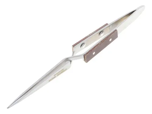 Herramienta Antiestática Plateada Para Cejas Con Punta En