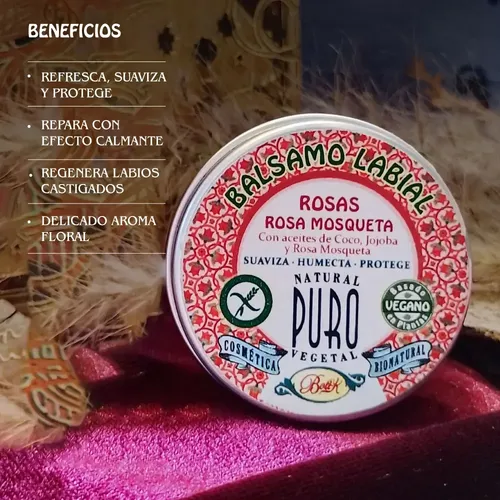 Bálsamo Labial Rosa Mosqueta Aroma Floral En Lata Boti-k