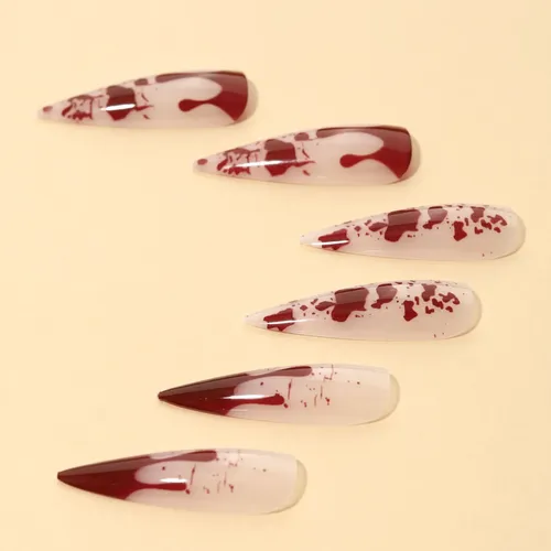 Ropa De Halloween, Manicura Francesa, Uñas Largas Y Ty-299