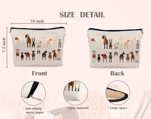 Neceser Lacosu Cartoon Con Varias Razas De Cabras