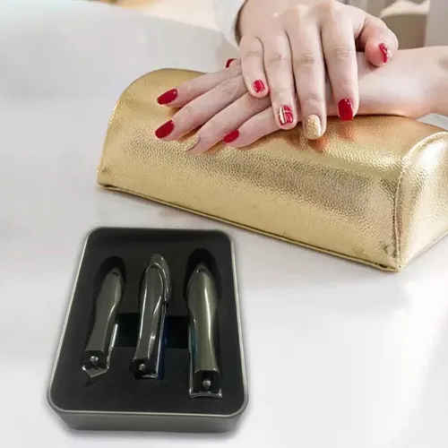 Set De 3 Piezas Para Uñas Con Caja Pedicura/manicura