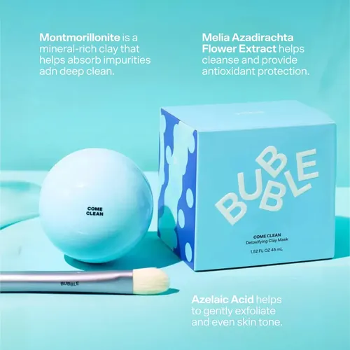 Mascarilla Desintoxicante De Arcilla Bubble Come Clean, Ácid
