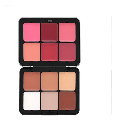 Colorete En Polvo Iron Box De 12 Colores, Corrector Facial D