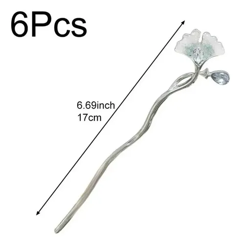 6 Palillos For El Pelo Vintage Y Estilo Chino, Retro