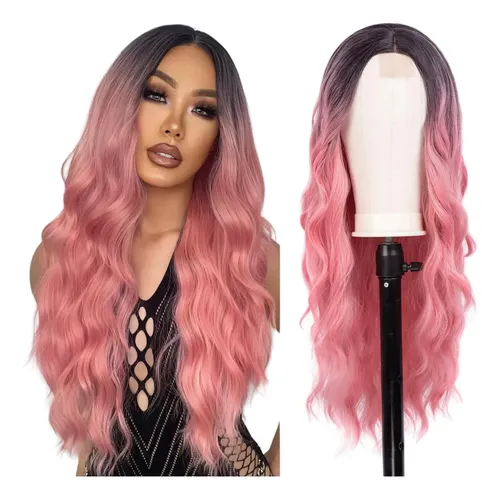 Peluca Rosa Lace Front Lineal Opaca R4/4/pink# R4-4-pink Universal