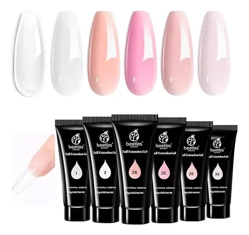 Gel Poly Extension Beetles Natural Pink 60g Nail Art Salon