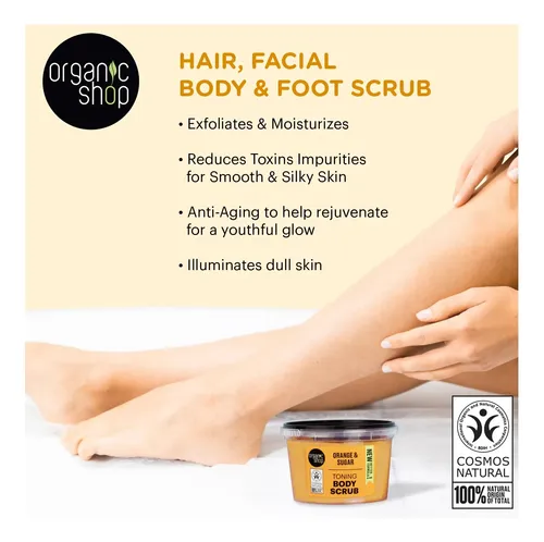 Exfoliante Corporal Organic Shop Azúcar De Naranja 250 Ml