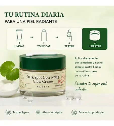 Crema Iluminante Correctora De Manchas Axis-y 50ml ^.^