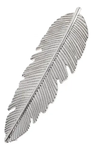 Horquilla De Pelo Bohemio Con Forma De Hoja Con Textura Metá