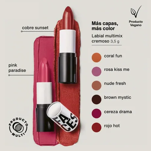 Labial Multimix Cremoso Bege Fresh Faces 3,5 G Natura