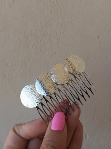 Peineta De Metal Modelo 4 Círculos