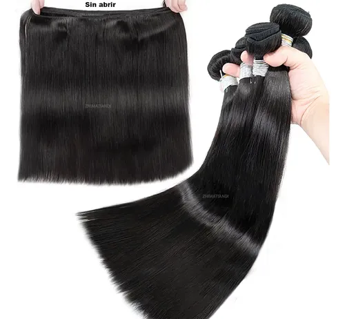 Cortina De Cabello Humano Liso 100% Remy 55 Cm Qn