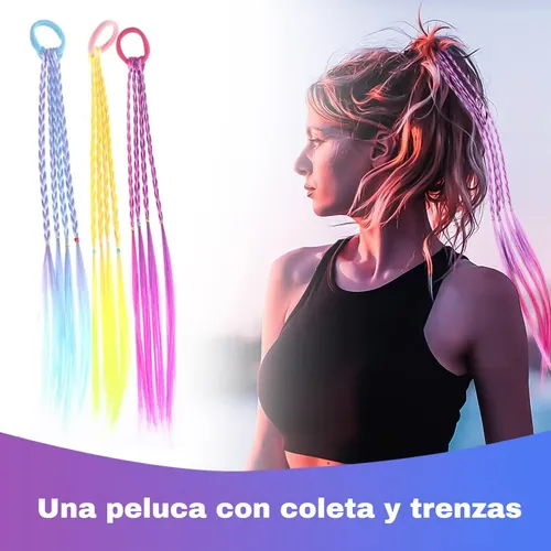 Ligas 12 Piezas Niñas Cabello Colores 6 Banda Elástica