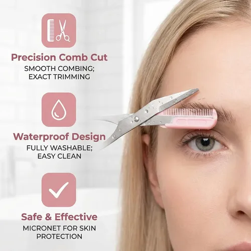Kit De Corte De Cejas Con Tijeras De Afeitar Y Peine