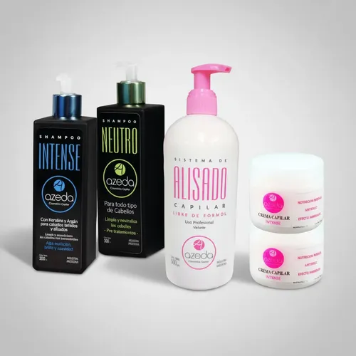 Azeda Combo Alisado, Shampú Neutro, Intense,  Cremas Intense