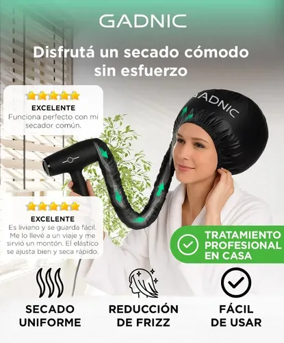 Bolsa Secador De Pelo Gadnic Profesional Anti Frizz Portátil Compatible Secador De Mano