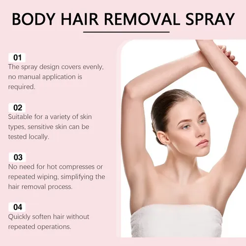.w. Kit Depilatorio Sin Dolor Spray Crema Aceite Calmante H.