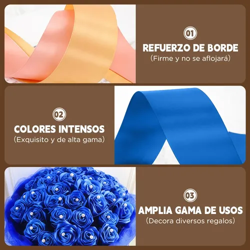 2 Rollos De Cinta Satinada Con Decoración De Colores, 4 Cm,