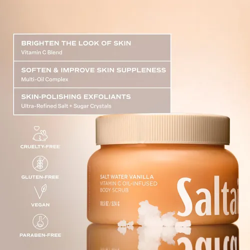 Esmalte Exfoliante Body Scrub Saltair Vanilla, 1 Unidad