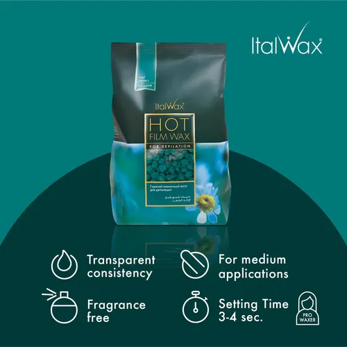 Cera Dura Italwax Azulene 1 Kg Para Depilación Profesional
