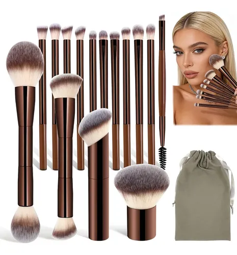 Brochas Para Maquillaje, 15 Set De Brochas Para Maquillaje