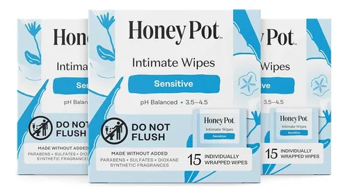 Toallitas Íntimas Sensibles The Honey Pot Company 45 Uds